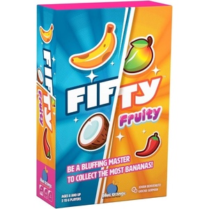 image:imageBlue Orange Fifty Fruity Party Card Game for Kids Adults Family and Friends  Two Truths or One Truth and a Lie Bluffing Game Games  2 to 6 Players for Ages 8