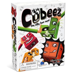 image:imageBlue Orange Cubeez Original Matching Face Changing Expression Puzzle Race with Wooden Cubes Games 1 to 4 Players Ages 6