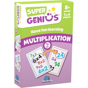 image:imageBlue Orange Super Genius Animals  Tabletop Card Game Fun Flash Card Concentration Matching Game for Kids Ages 6 16 Players Teacher Approved Learn About The Animal Kingdom GamesMultiplication 2