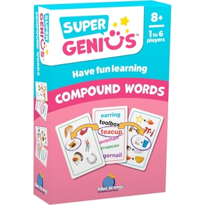 image:imageBlue Orange Super Genius Animals  Tabletop Card Game Fun Flash Card Concentration Matching Game for Kids Ages 6 16 Players Teacher Approved Learn About The Animal Kingdom GamesCompound Words