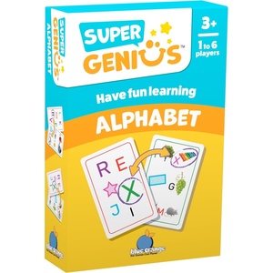 image:imageBlue Orange Super Genius Animals  Tabletop Card Game Fun Flash Card Concentration Matching Game for Kids Ages 6 16 Players Teacher Approved Learn About The Animal Kingdom GamesAlphabet
