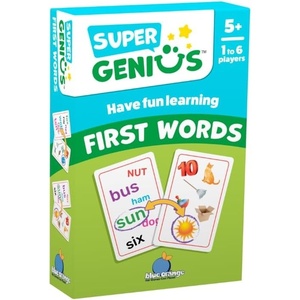 image:imageBlue Orange Super Genius Animals  Tabletop Card Game Fun Flash Card Concentration Matching Game for Kids Ages 6 16 Players Teacher Approved Learn About The Animal Kingdom GamesFirst Words