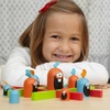 image:imageBlue Orange Gobblet Gobblers Plastic  Tic Tac Toe Strategy Game for Kids Families and Adults Educational and Award WinningWood