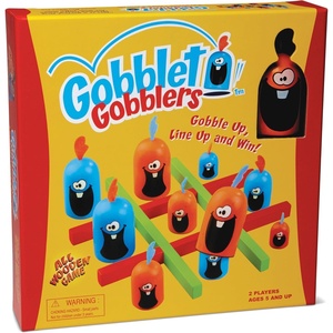 image:imageBlue Orange Gobblet Gobblers Plastic  Tic Tac Toe Strategy Game for Kids Families and Adults Educational and Award WinningWood