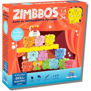 image:imageBlue Orange Zimbbos Fun Preschool Stacking and Balancing Game  Award Winning Kids and Family Friendly Educational Elephant Wooden Game Games  1 to 4 Players for Ages 3 Years