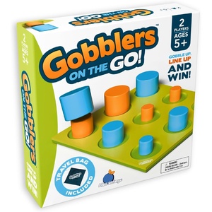 image:imageGobblers on the Go Portable Wooden TicTacToe Board Game 2 Players Ages 5