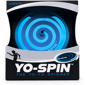 image:imageYoSpin Metallic Silver PocketSized Gyroscopic Skill Toy  Combines Flying Disc Motion with YoYo Tricks  ScreenFree Fidget Toy for Teens amp Adults  Solo PlayBlue